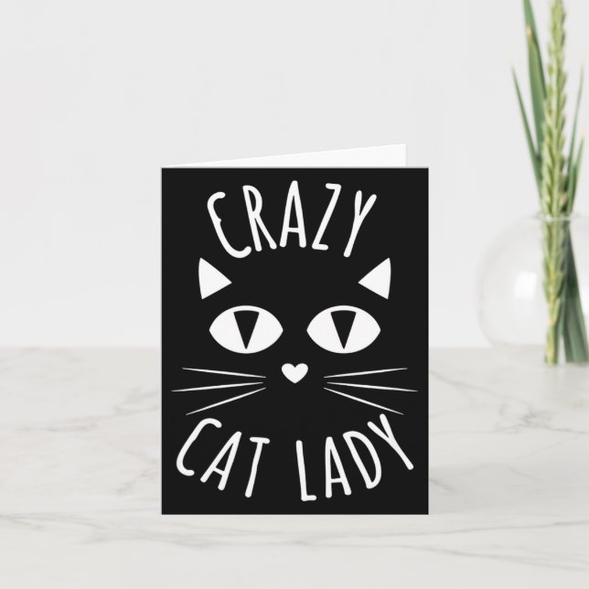 Cat Crazy Cat Lady Funny Cat Lover Mother's Day Bi Card (Front)