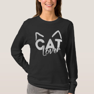 Cat Crazy Cat Lady Humour Kitten Head Art T-Shirt