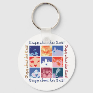 Cat Crazy Key Ring