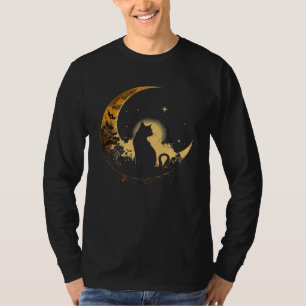 Cat Crescent Black Moon Sailor T-Shirt