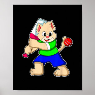 Cat Cricket Cricket T Sports  Poster