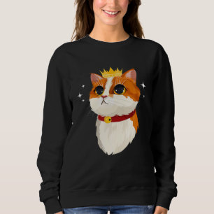 Cat Crown Girls Women Cute Feline Sweatshirt