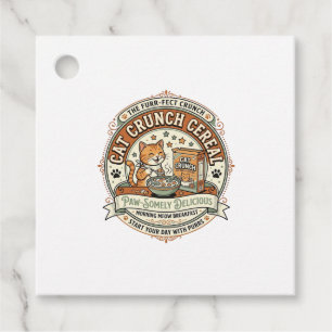 Cat Crunch Cereal Cat Breakfast Cereal Box Cat Vin Favour Tags
