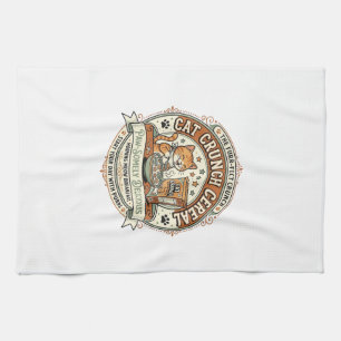 Cat Crunch Cereal Cat Breakfast Cereal Box Cat Vin Tea Towel