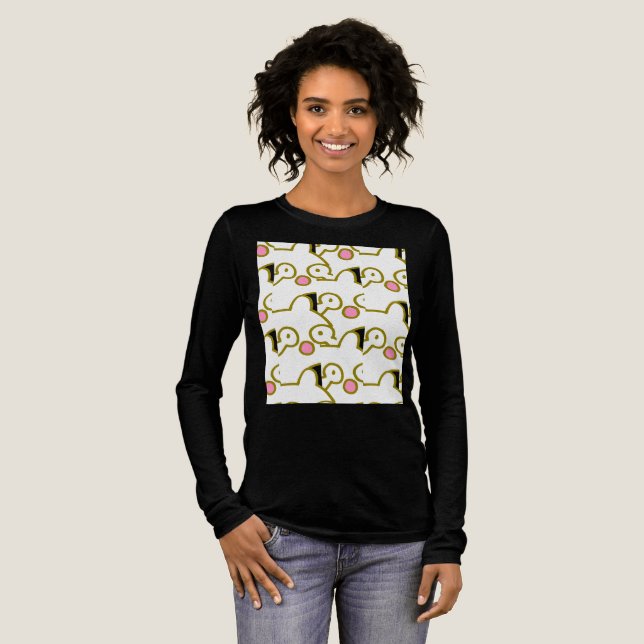 cat cry Tri-Blend shirt (Full Front)