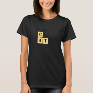Cat Cube Riddle Letter Word Game Word Finder T-Shirt