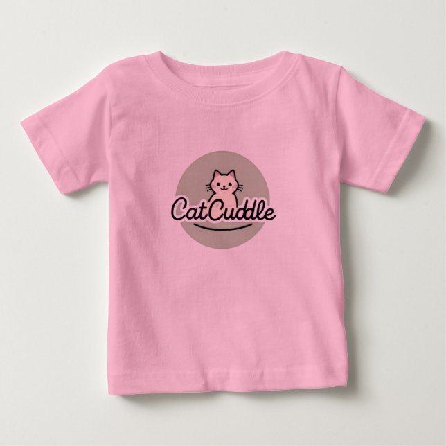 Cat Cuddle Cute Cartoon Kitty T-Shirt (Front)