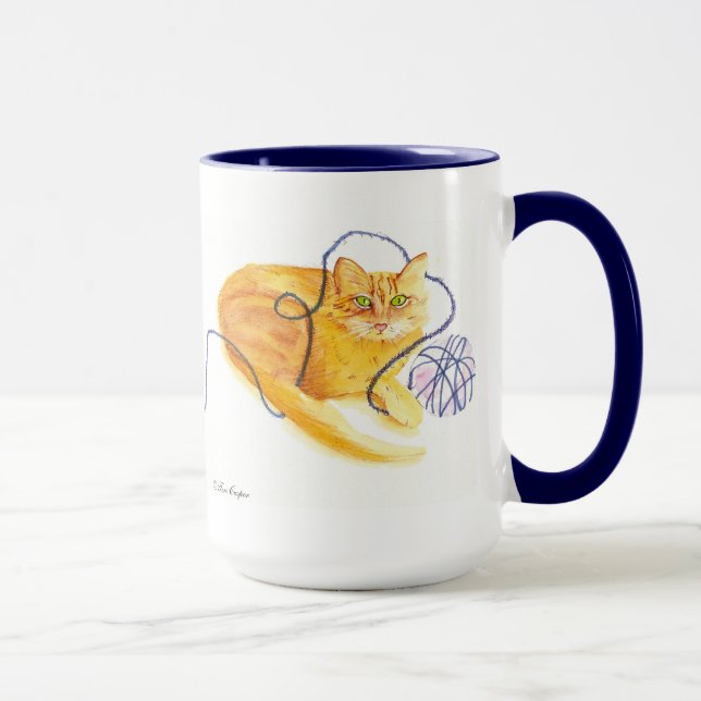 Cat Cup For Knitters (Right)