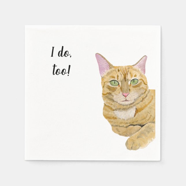 Cat Custom Cocktail Napkin (Front)