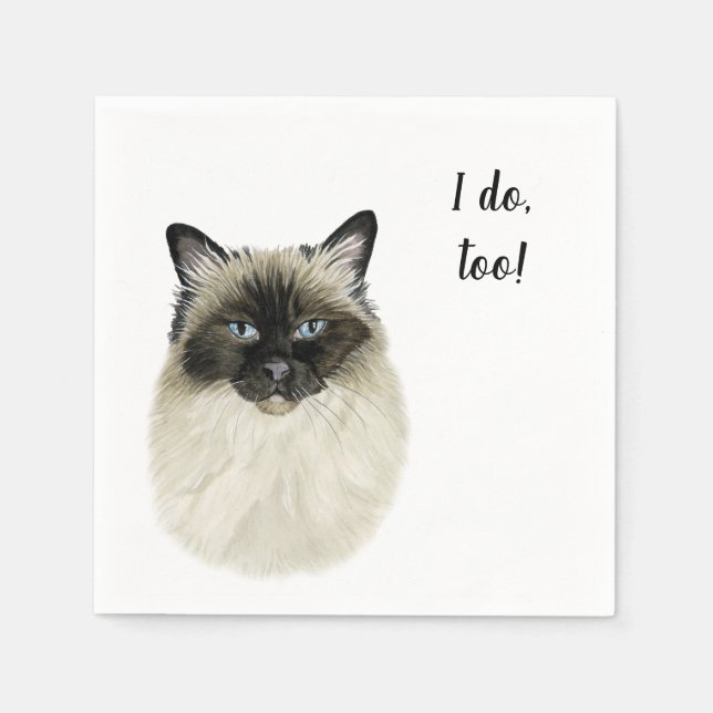 Cat Custom Cocktail Napkin (Front)
