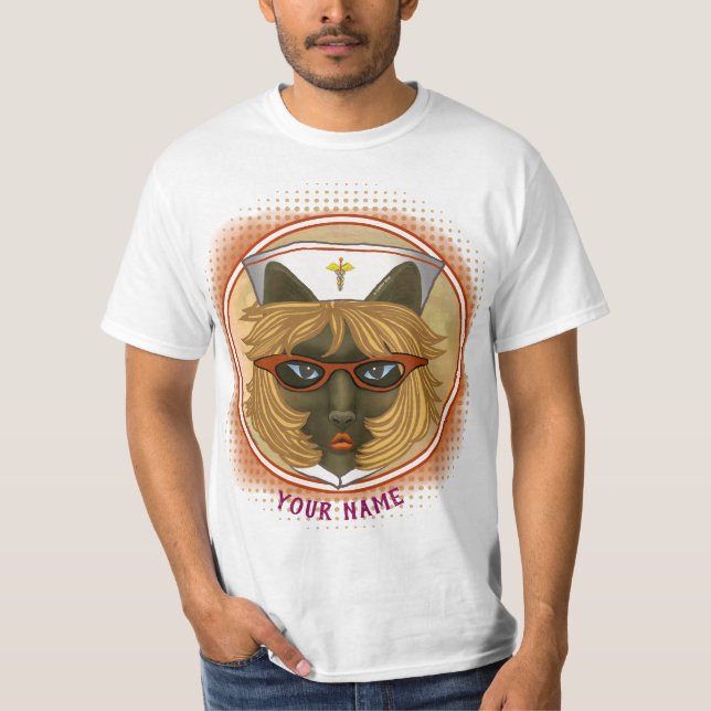 Cat custom Nurse t-shirt (Front)