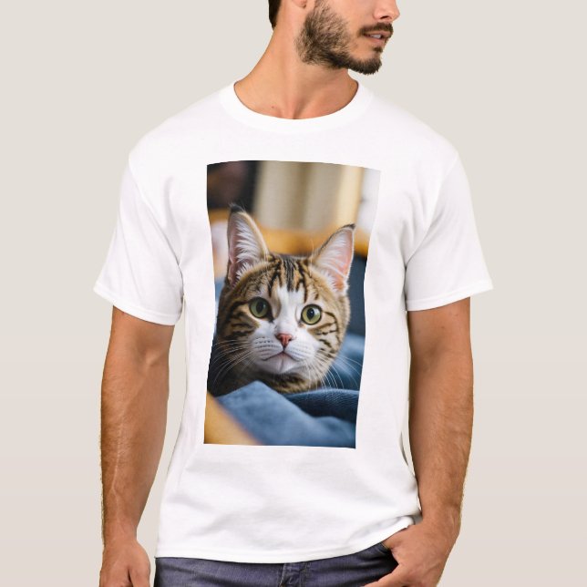 Cat Custom Photo T-Shirt (Front)