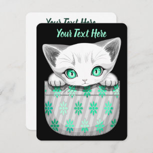 Cat Cute and Playful peaking from a Pocket