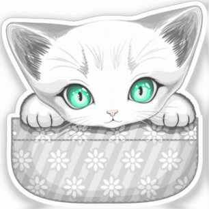 Cat Cute and Playful peaking from a Pocket
