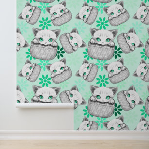 Cat Cute and Playful peaking from a Pocket Wallpaper