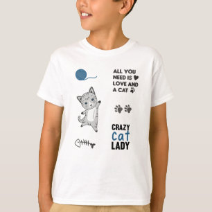 Cat Cute Animals Sticker Set Lover Cats T-Shirt