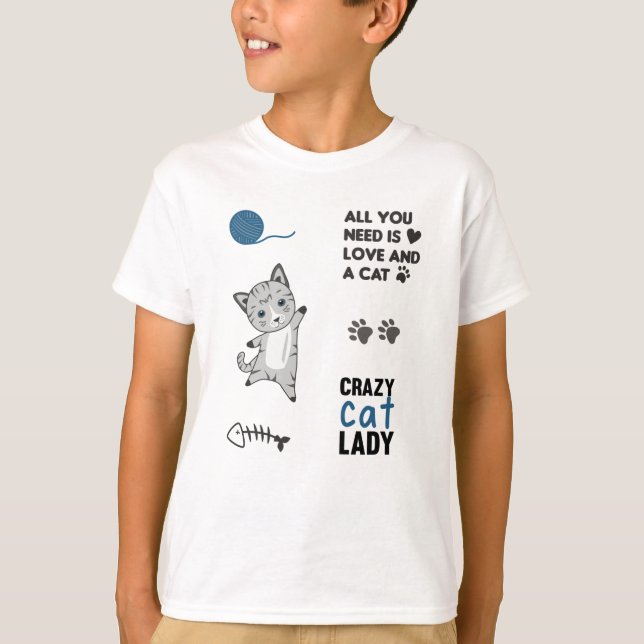 Cat Cute Animals Sticker Set Lover Cats T-Shirt (Front)