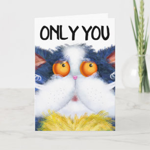 CAT CUTE ART ROMANTIC GREETING CARDS