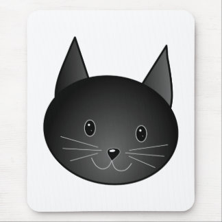 Cat. Cute black kitty. Mouse Pad