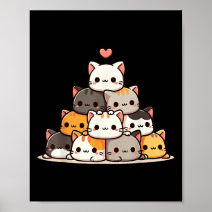 Cat Cute Cats Anime Kawaii Neko  Poster
