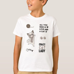 Cat Cute Cats Sticker Set Sayings Paws T-Shirt