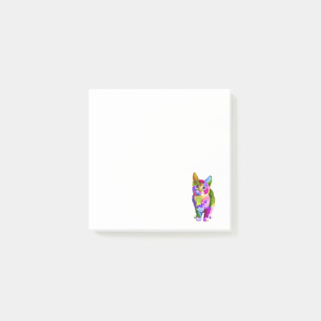 Cat Cute Colourful Animal Post-it Notes (Front)