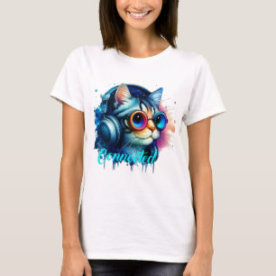cat cute funny cool cartoon pets anime T-Shirt