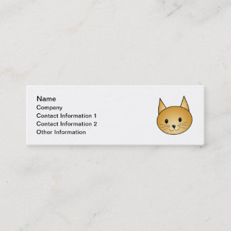 Cat. Cute ginger kitty. Mini Business Card