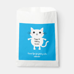 Cat Cute Kitty Colourful 1st Birthday Party Theme Favour Bags