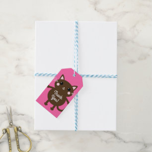 Cat Cute Kitty Colourful 1st Birthday Party Theme Gift Tags