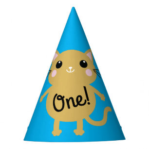 Cat Cute Kitty Colourful 1st Birthday Party Theme Hat