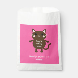 Cat Cute Kitty Kid's Birthday Party Theme Favour Bags