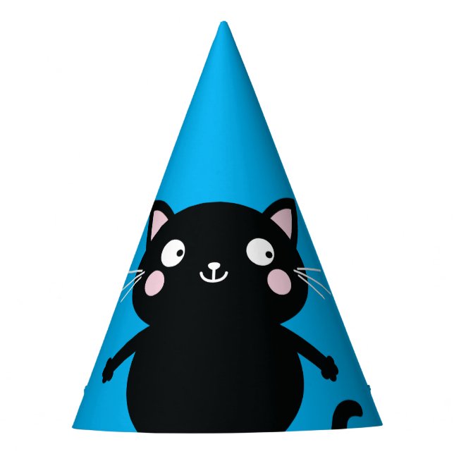 Cat Cute Kitty Kid's Birthday Party Theme Hat (Front)