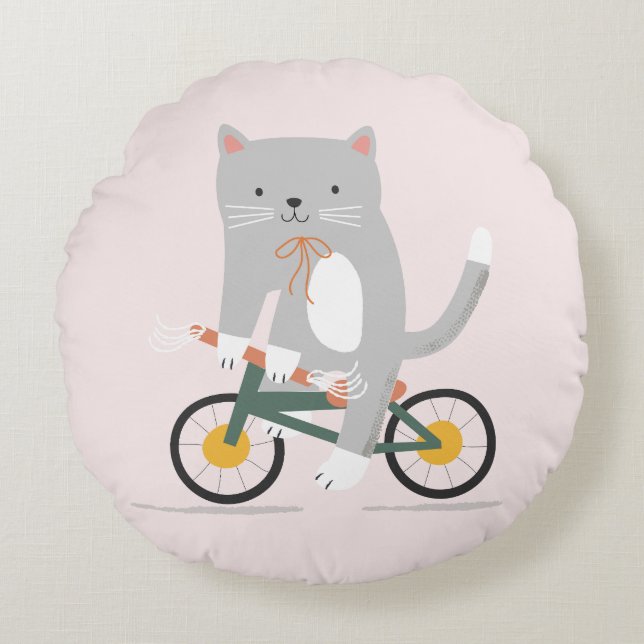 Cat cycling pillow (Front)