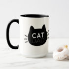 Cat Dad Black Cat Face Photo Mug