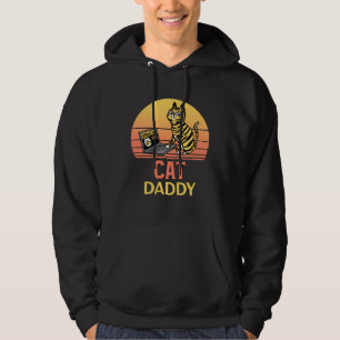 Cat Dad Ca Vintage Eighties Style Cat Daddy  4 Hoodie