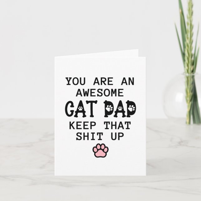Cat Dad Card (Front)
