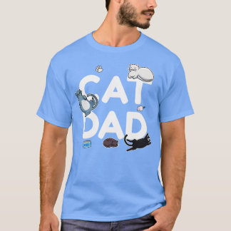Cat Dad Cat Cat man Daddy Kitty Meow  (3) T-Shirt