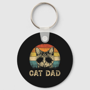 Cat Dad Cat Lovers Daddy Father's Day  Key Ring