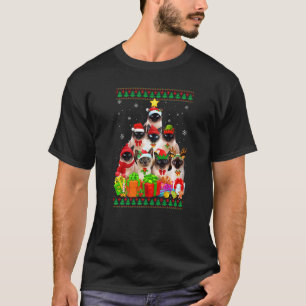Cat Dad Cat Mum Siamese Cat Christmas Tree Ugly Xm T-Shirt