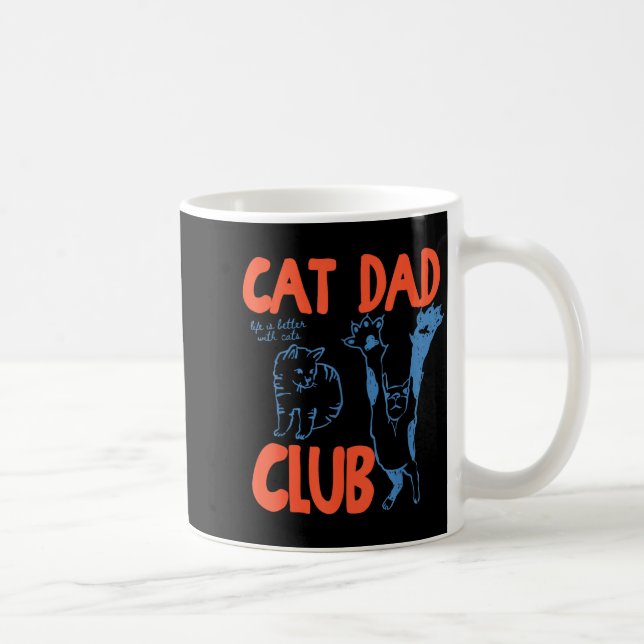 Cat Dad Club Funny Cat Lover Pet Parent Father's D Coffee Mug (Right)