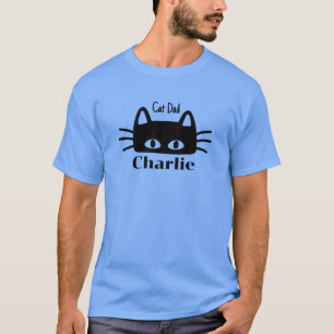 Cat Dad custom cat name T-Shirt