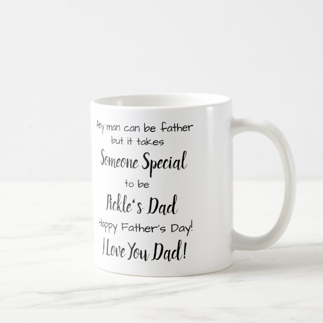 Cat Dad Custom Pet Photo Father's Day  Coffee Mug (Right)