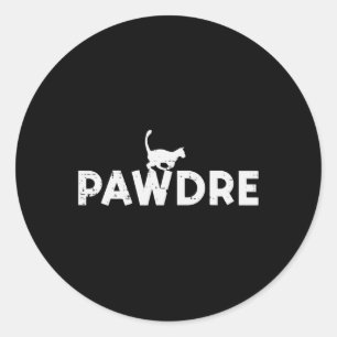 Cat Dad Cute Fur Papa Fathers Day Pet Paw Daddy Me Classic Round Sticker
