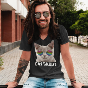 CAT DAD DADDY SUNGLASSES COOL MENS T-SHIRTS