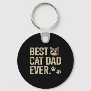 Cat Dad Ever For Fathers Day Birthday Christmas Key Ring