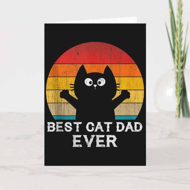 Cat Dad Ever - Funny Cats Tank Top  Card (Front)