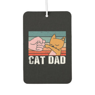 Cat dad   fathers day gift   Cat Retro Present Car Air Freshener