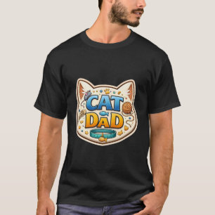 Cat Dad Father's Day Kitten Owner Lover Papa Mens T-Shirt