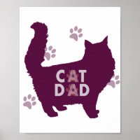 Cat Dad for Cat Lovers And Cat Owners Purple